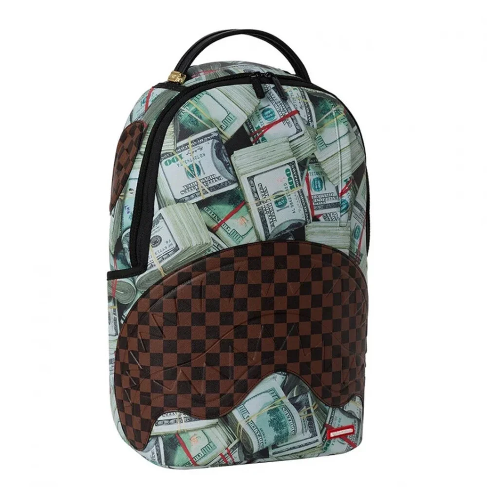 Sprayground Money Banks Backpack Unisex Multicolor Check Adjustable Strap SPR280